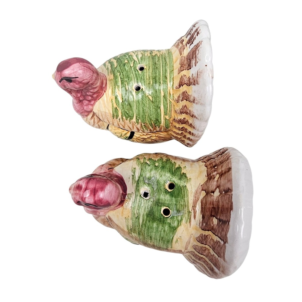 Thanksgiving Turkey Salt Pepper Shakers Ceramic Hand Painted Kitchen Decor - Picture 4 of 7